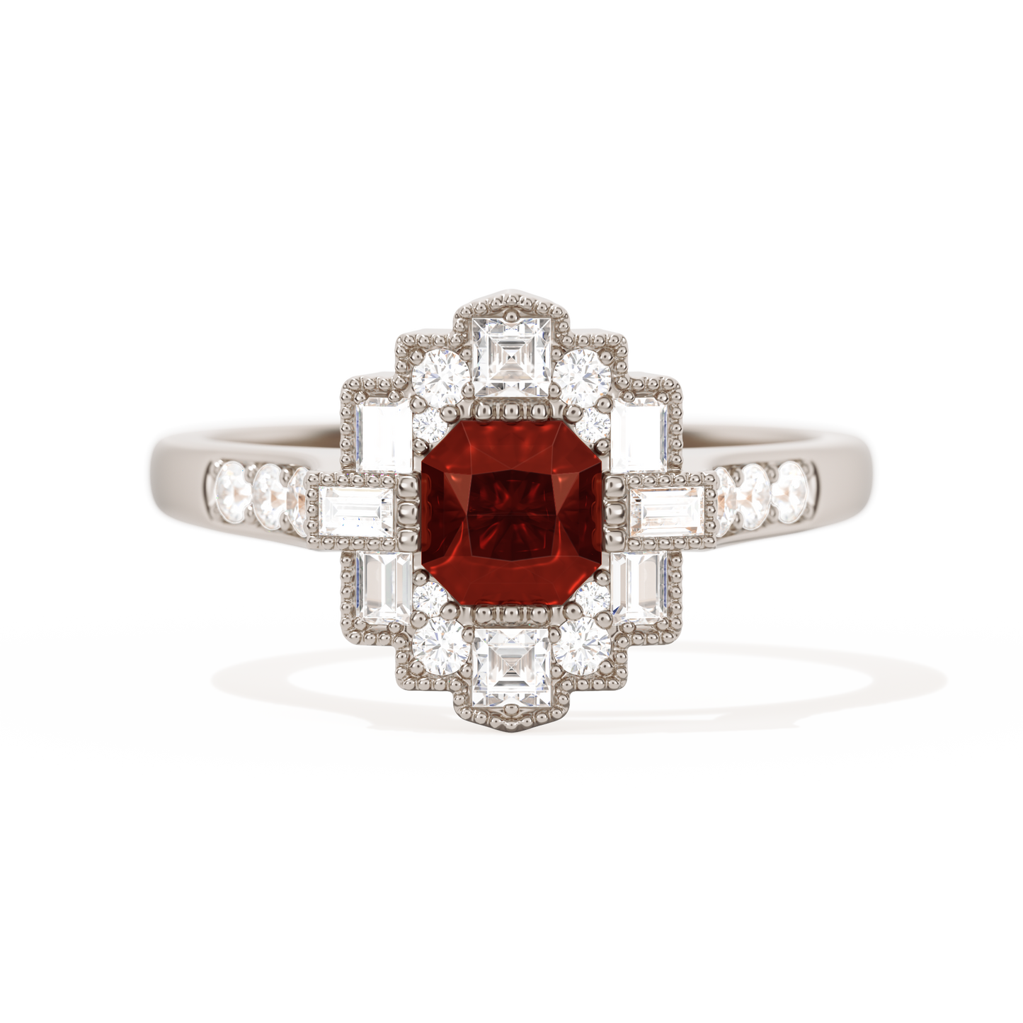 Square Deco with Asscher Cut