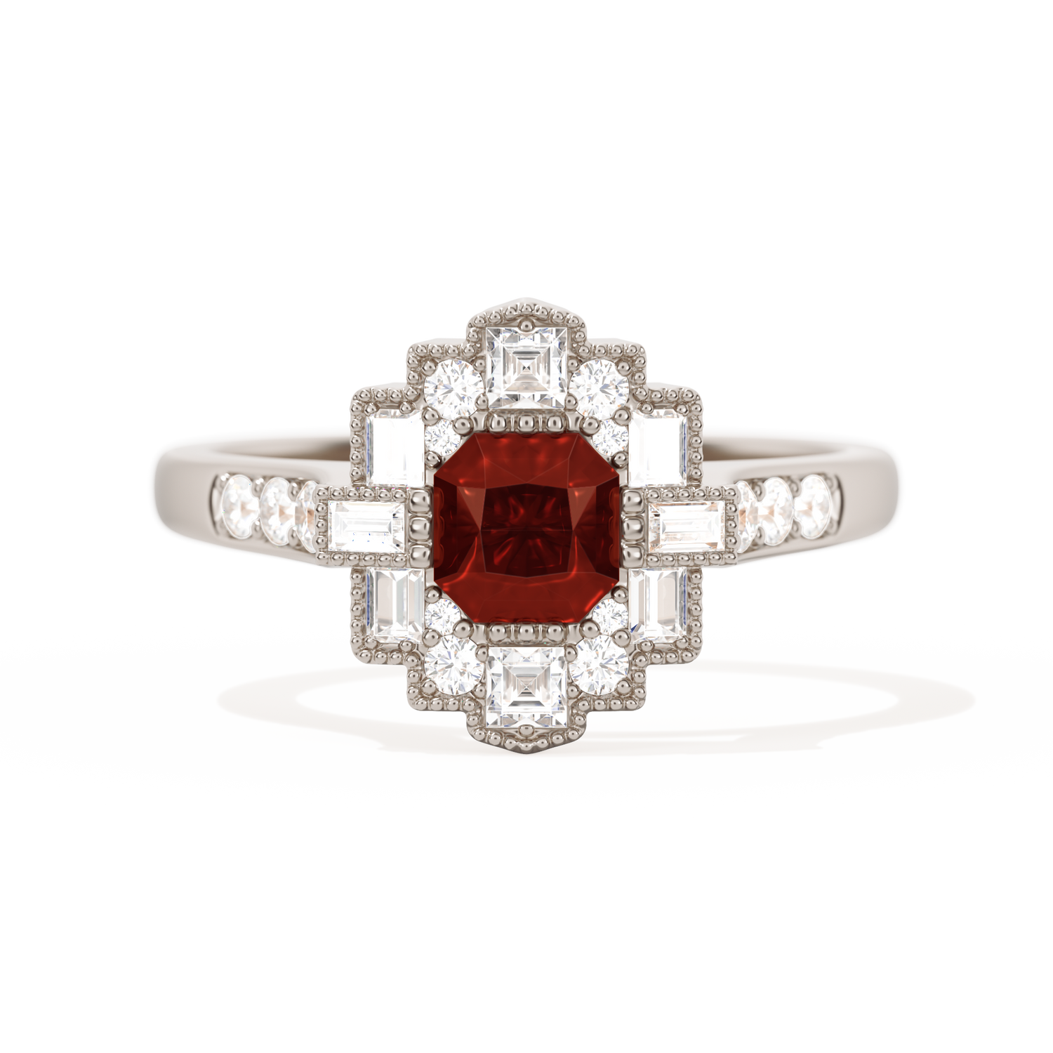 Square Deco with Asscher Cut