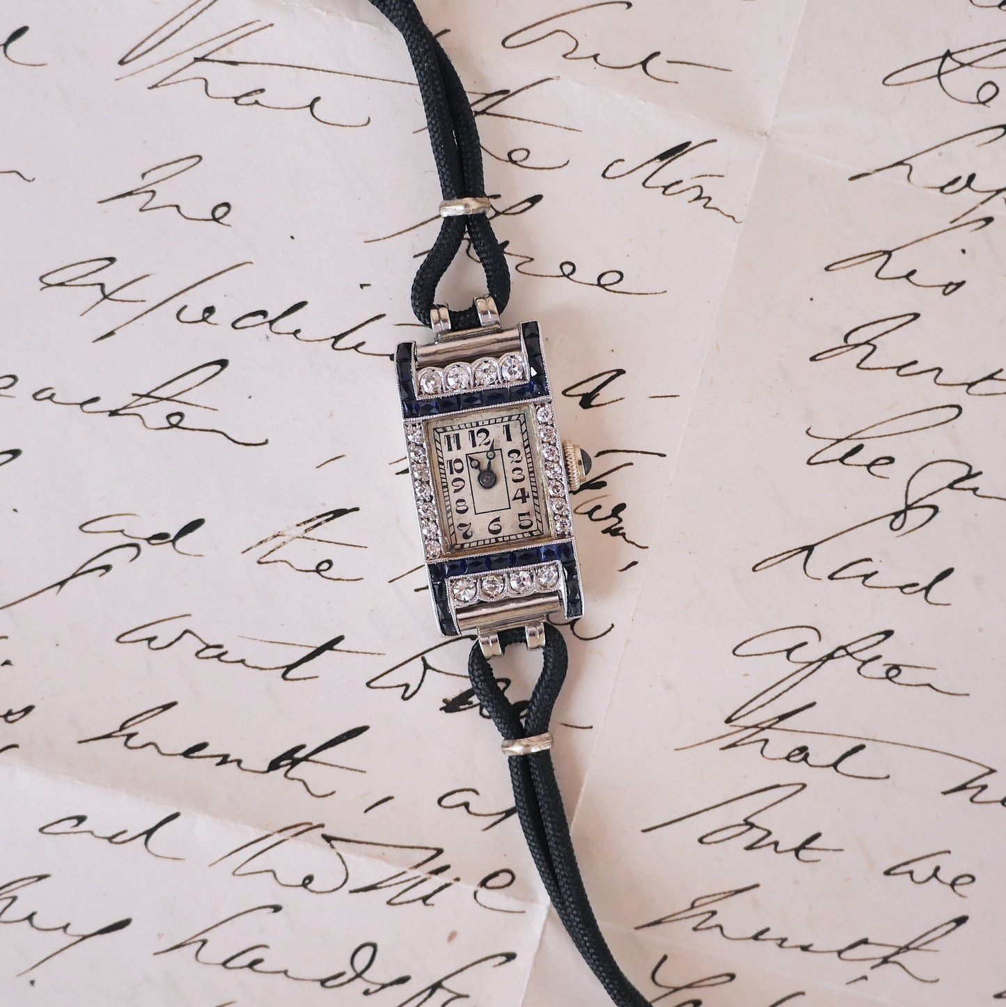 Antique Diamond and Sapphire Watch