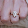 Custom Art Deco Cluster Engagement Ring