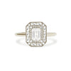 Emerald & French Cut Baguette Diamond Mosaic Ring