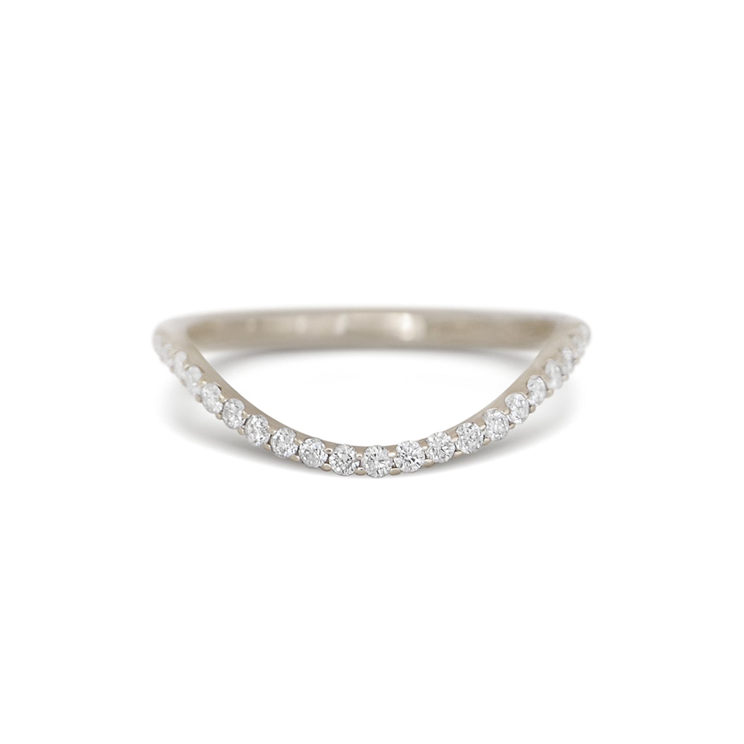 Round Pave Contour Band