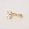 Custom Elongated Antique Cushion Lab Engagement Ring