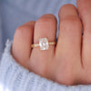 Custom Elongated Antique Cushion Lab Engagement Ring