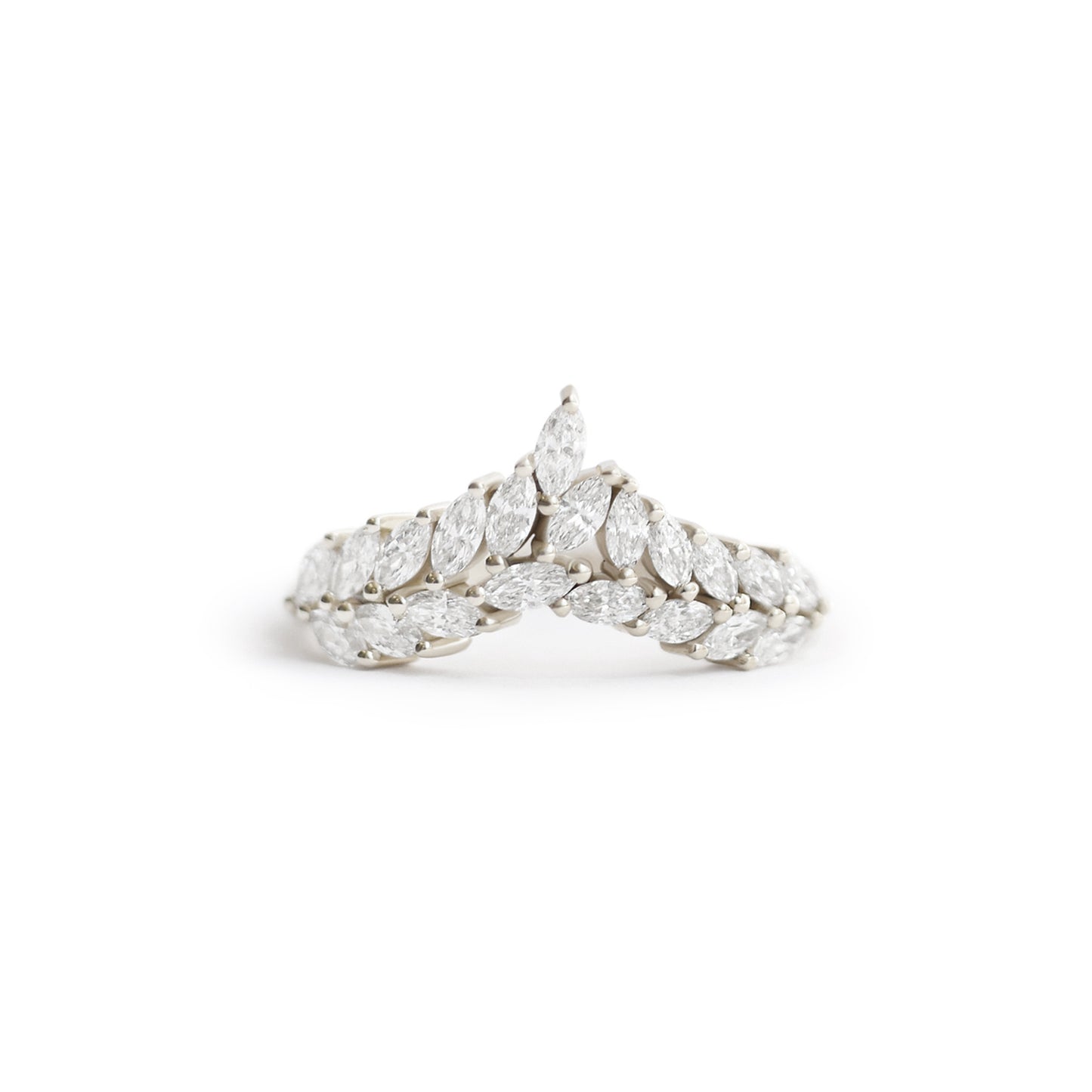Marquise Feather Contour Diamond Ring