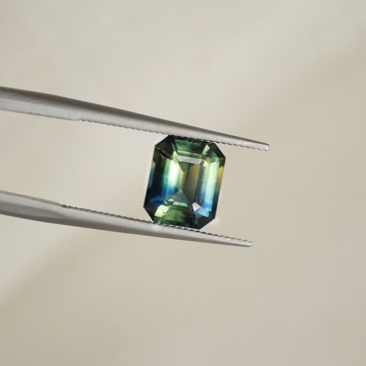 3.02 ctw Emerald Cut Parti Sapphire