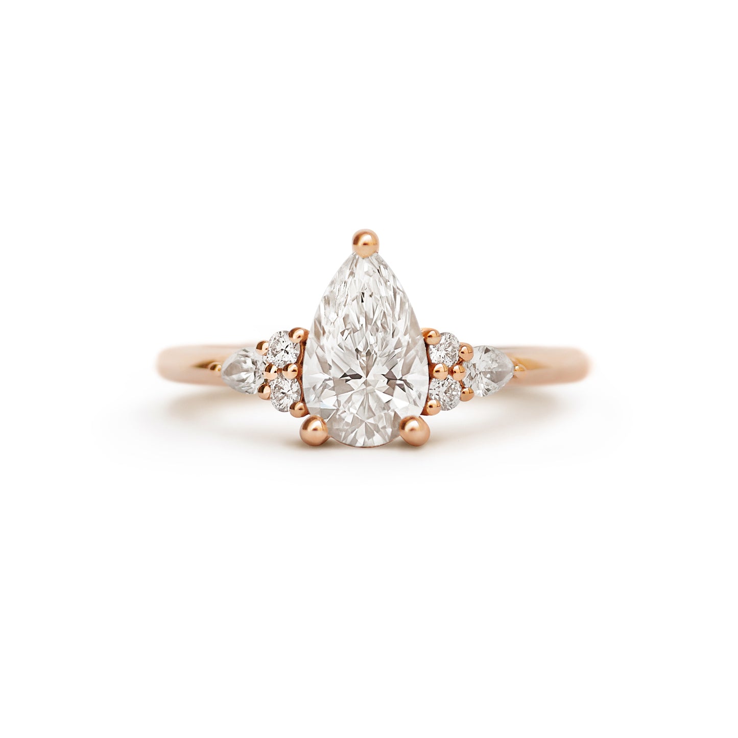 Pear Diamond Trio Ring