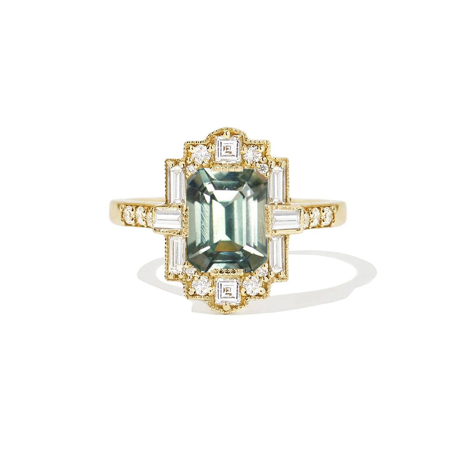 1.55 ctw. Emerald Cut Green Sapphire