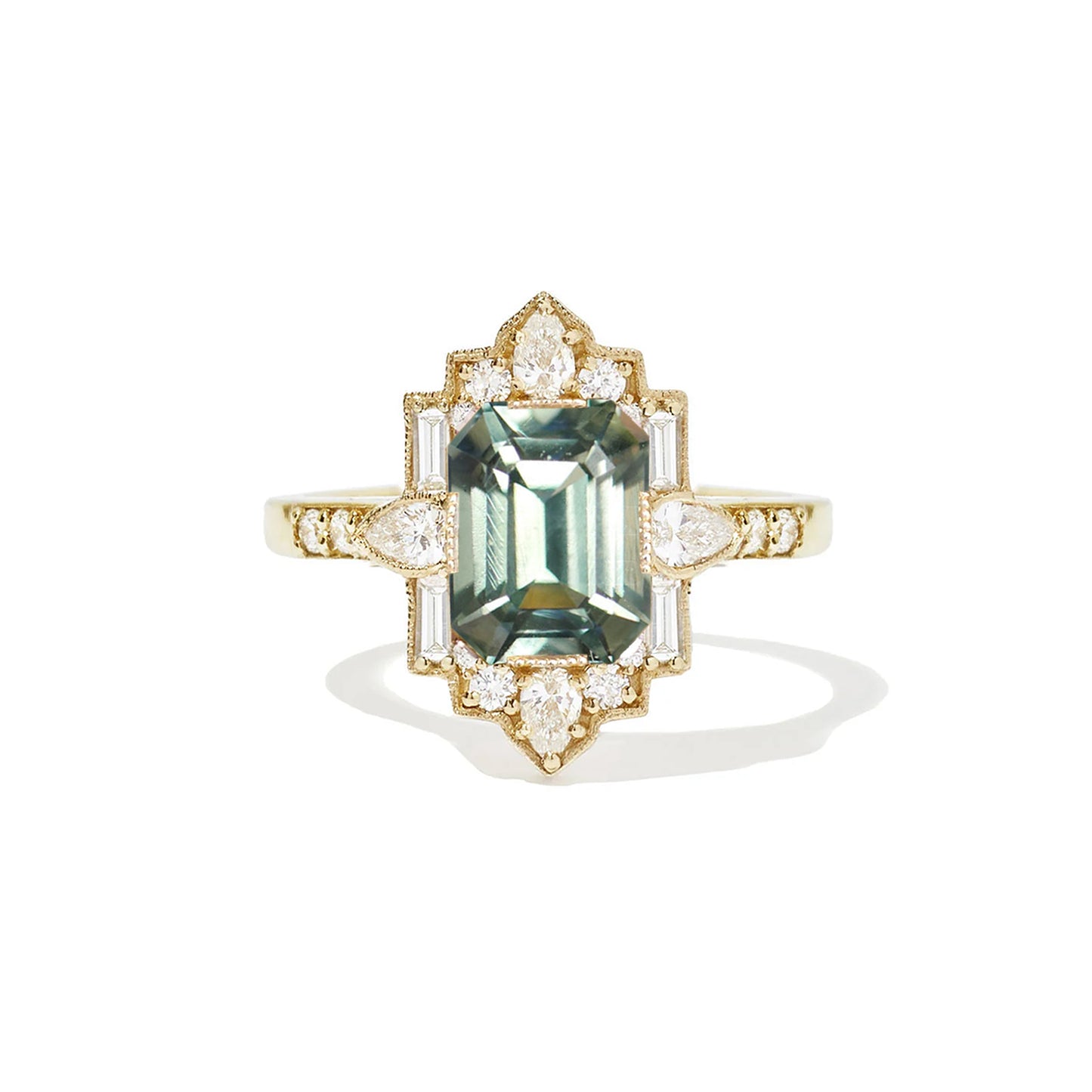 1.55 ctw. Emerald Cut Green Sapphire