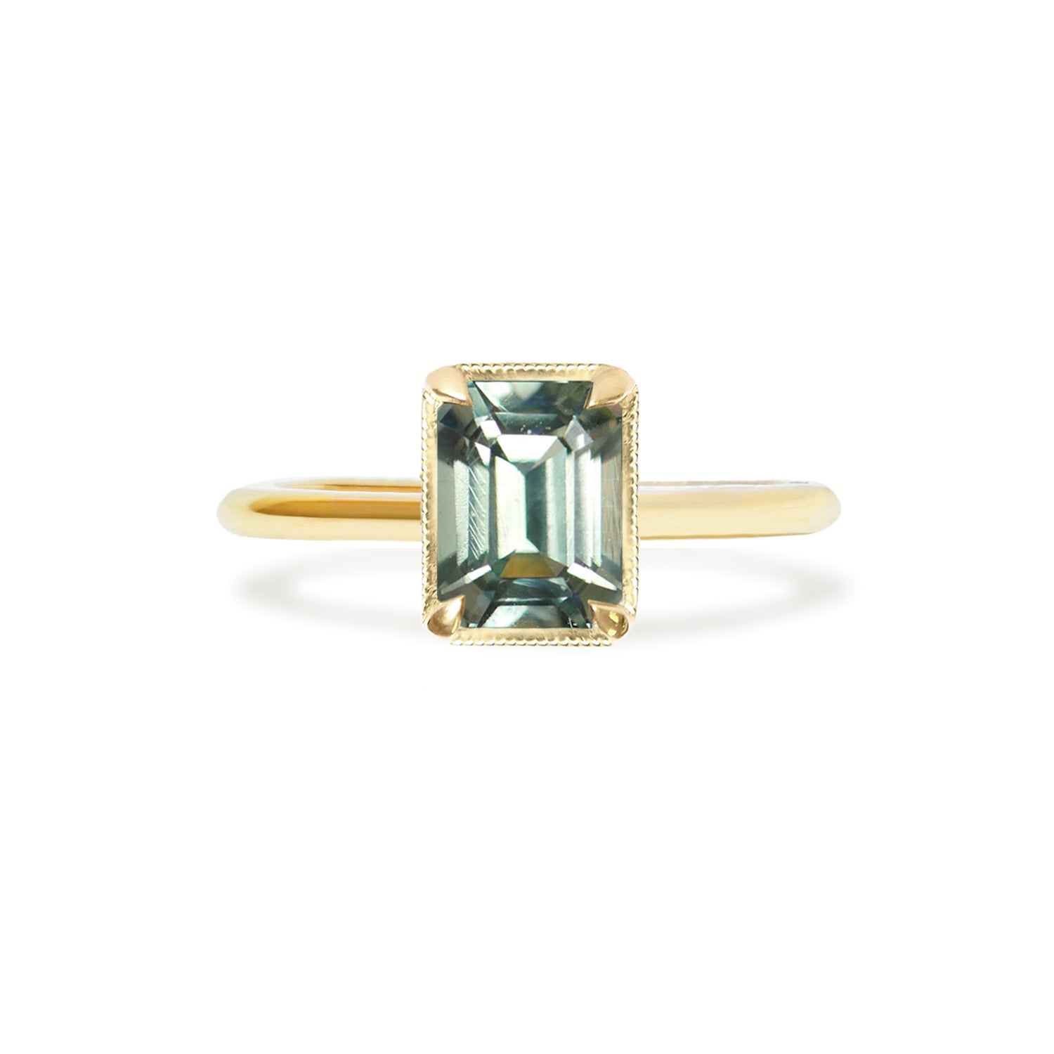 1.55 ctw. Emerald Cut Green Sapphire