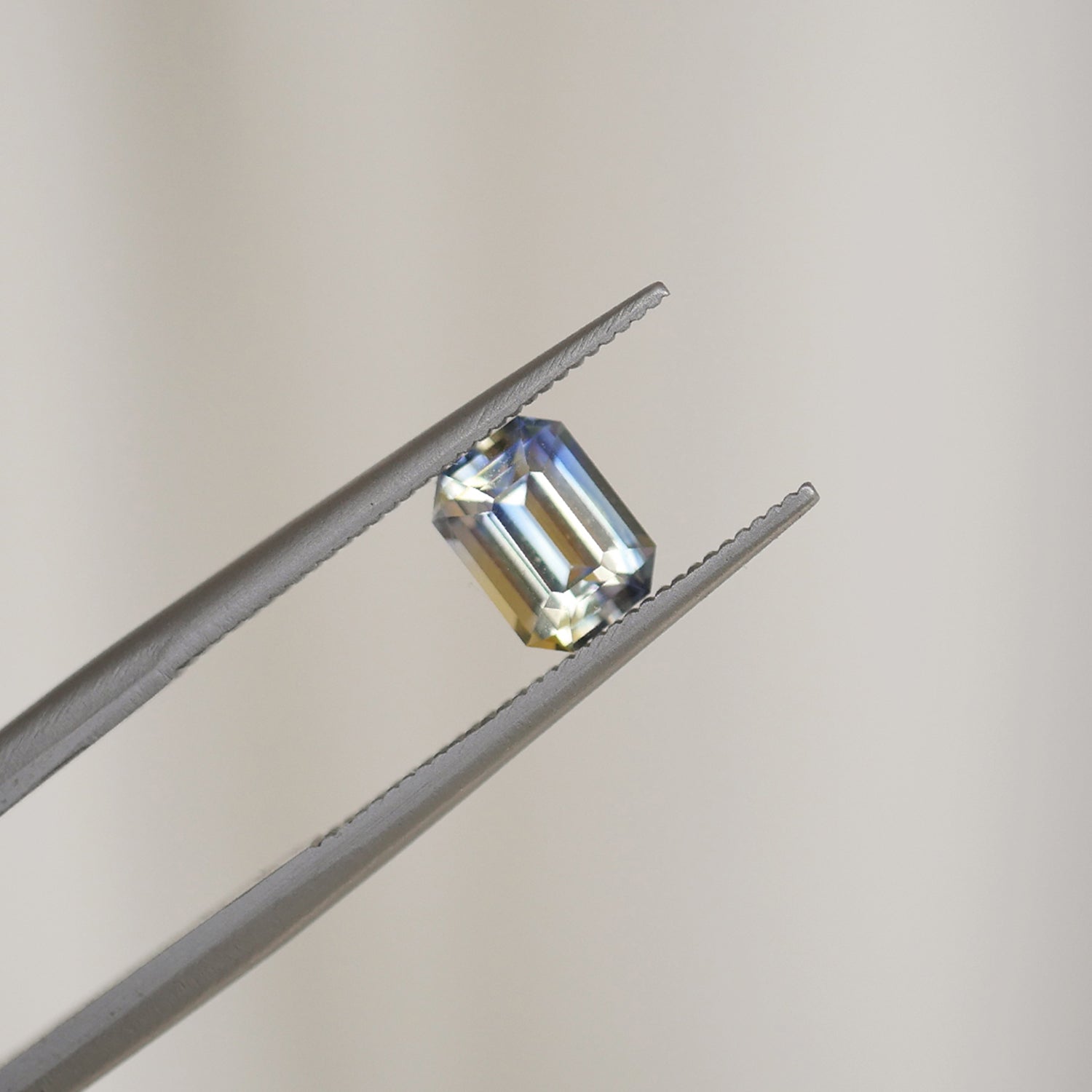 1.20 ctw Emerald Cut Bi Color Sapphire