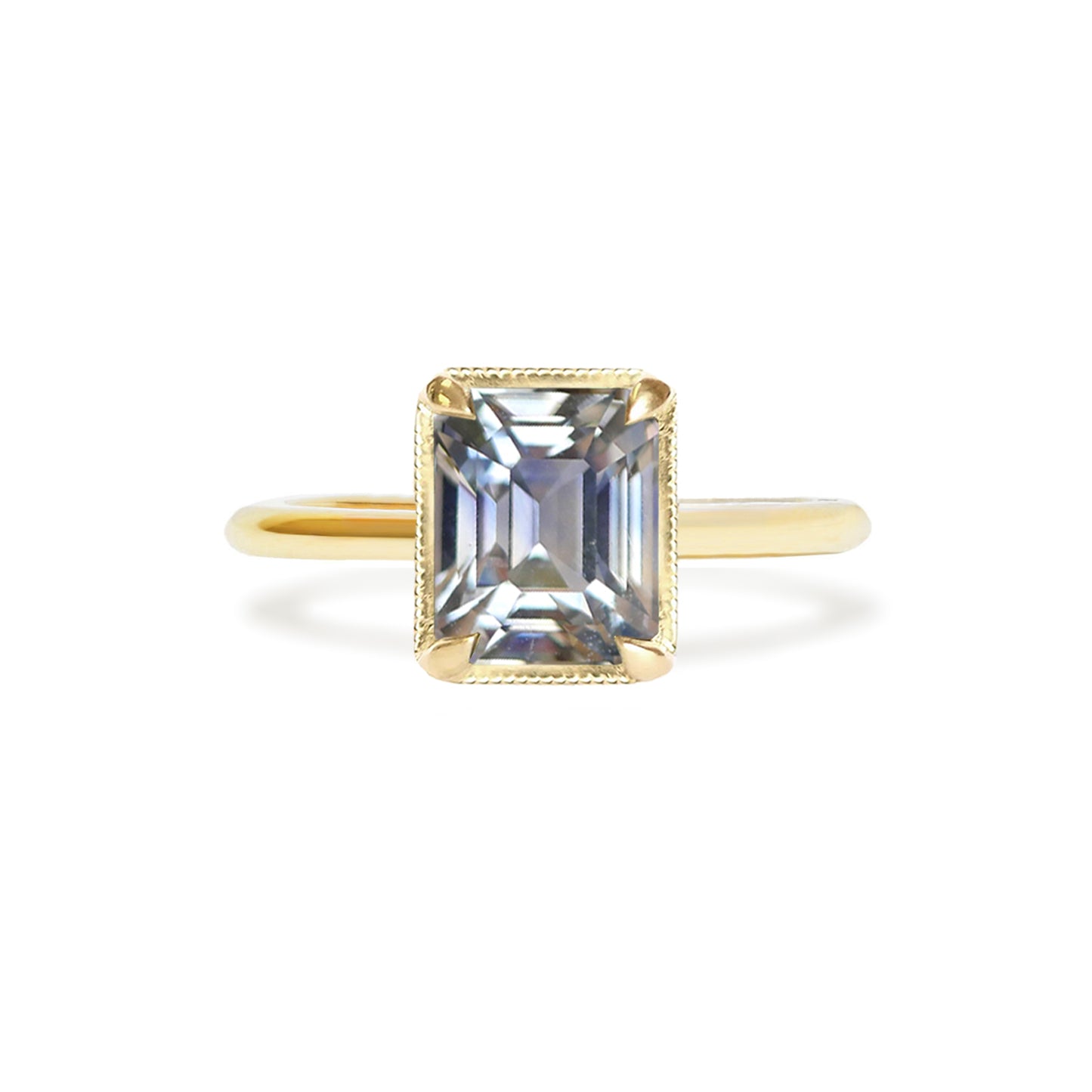 2.54 ctw Emerald Cut Bi Color Sapphire