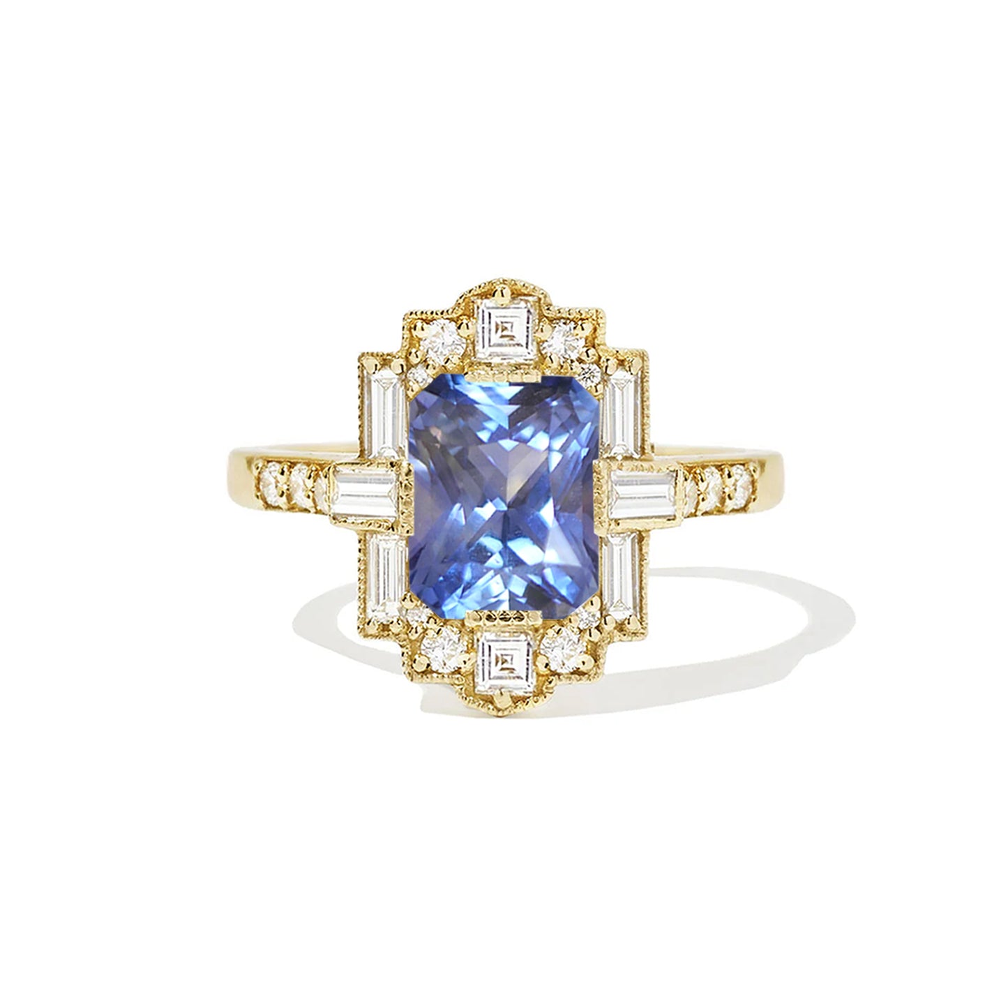 2.32 ctw Radiant Cut Blue Sapphire