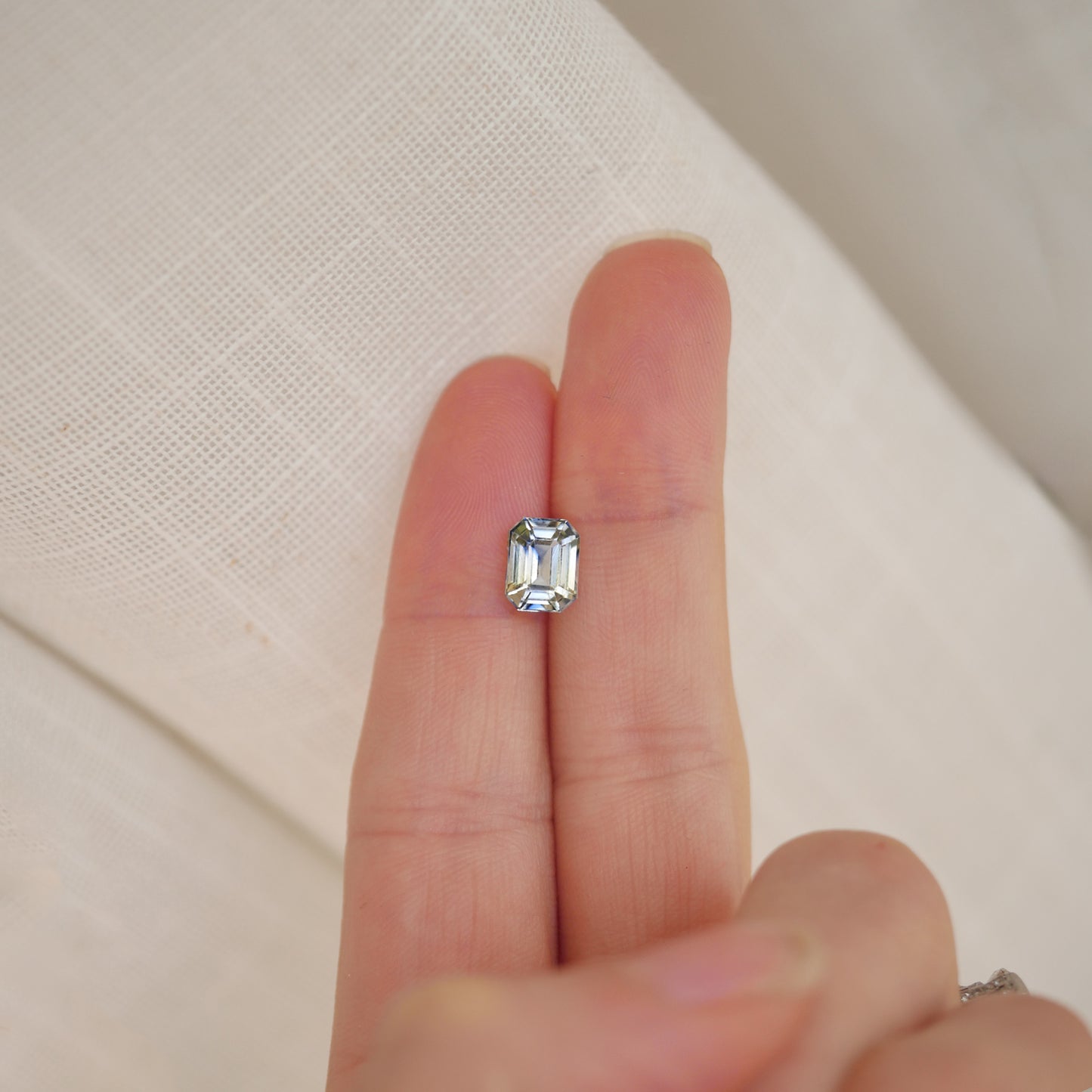 2.08 ctw Emerald Cut Bi-Color Sapphire