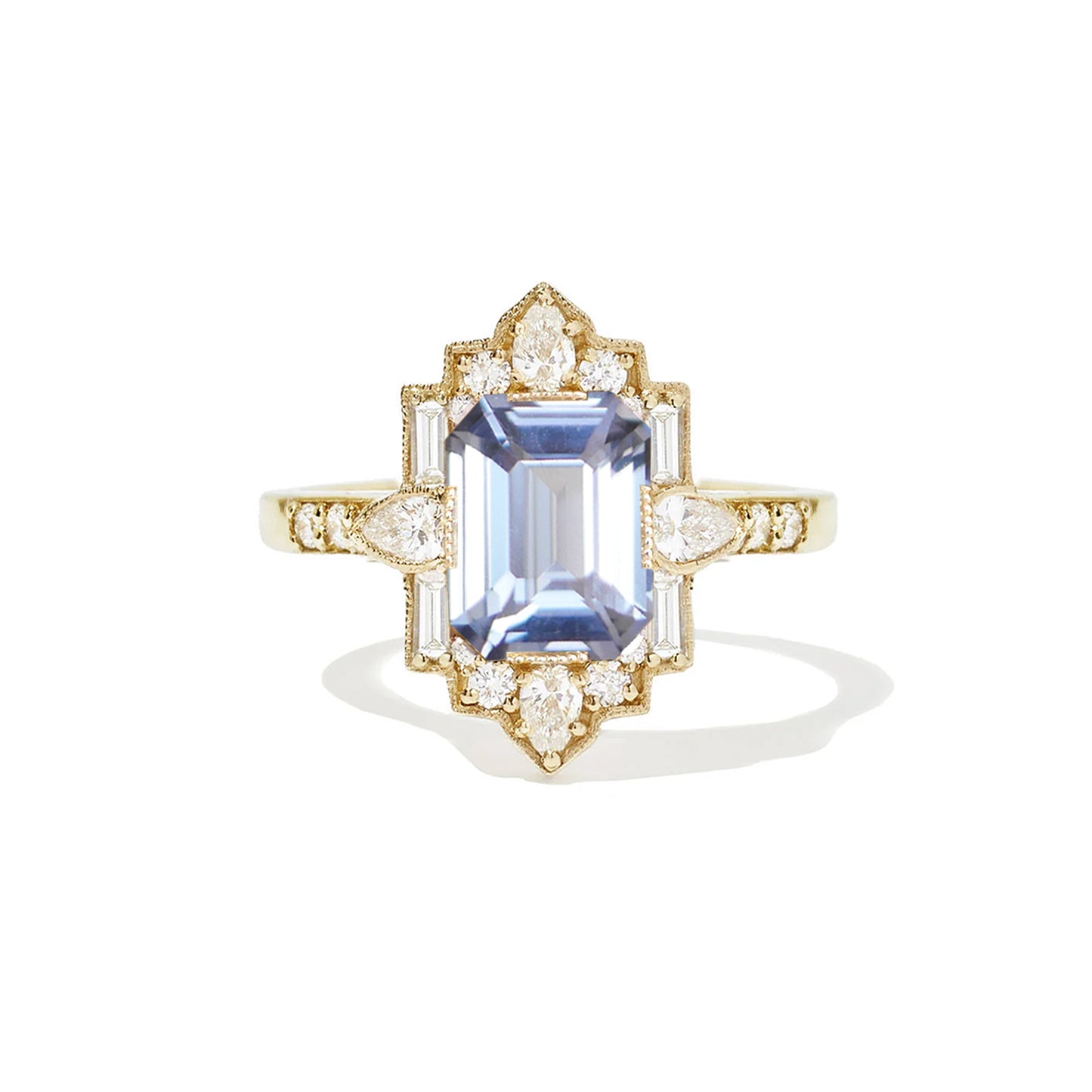 2.08 ctw Emerald Cut Light Blue Sapphire