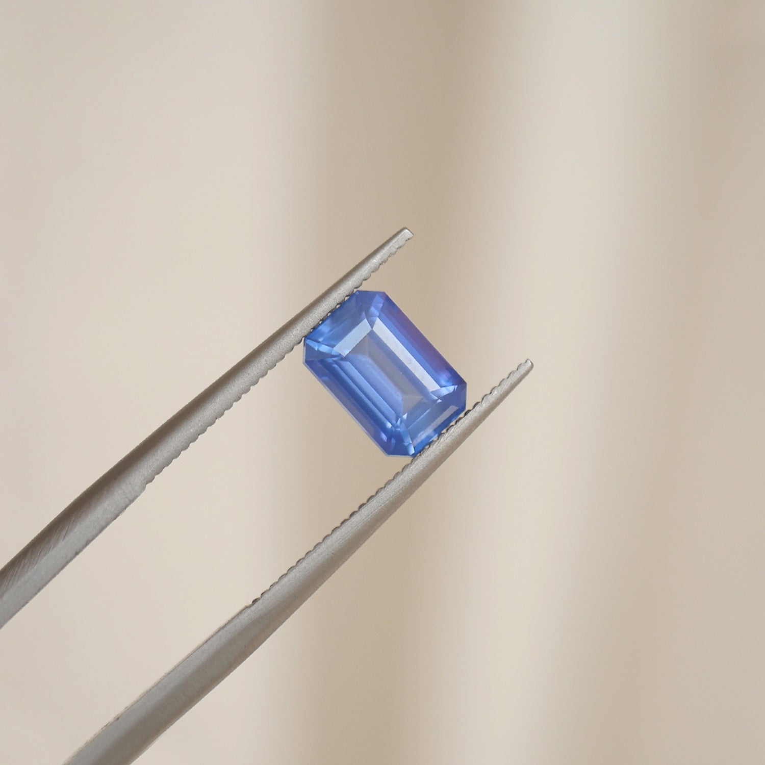 2.04 ctw Emerald Cut Opalescent Blue Sapphire