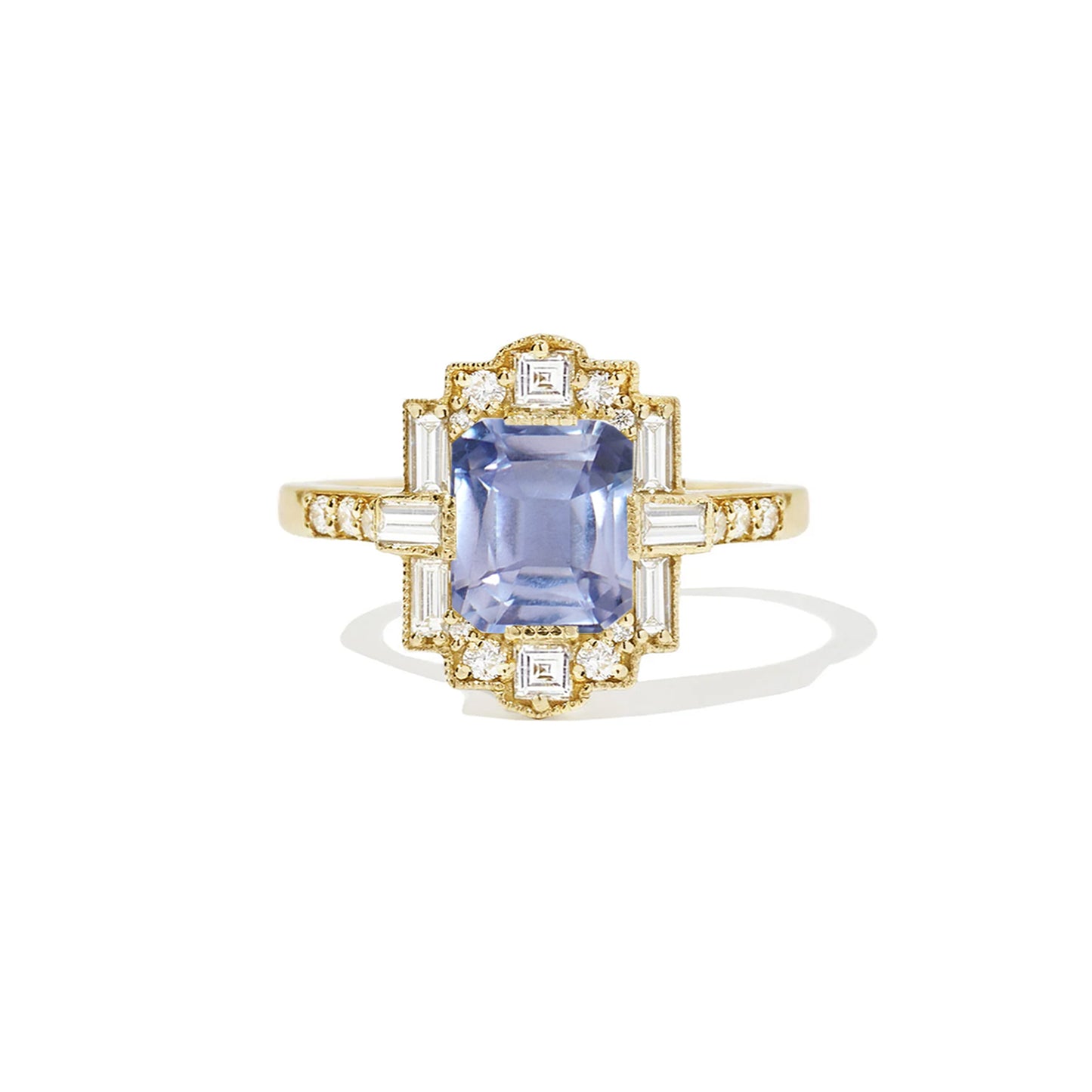 2.33 ctw Antique Cushion Cut Cornflower Blue Sapphire