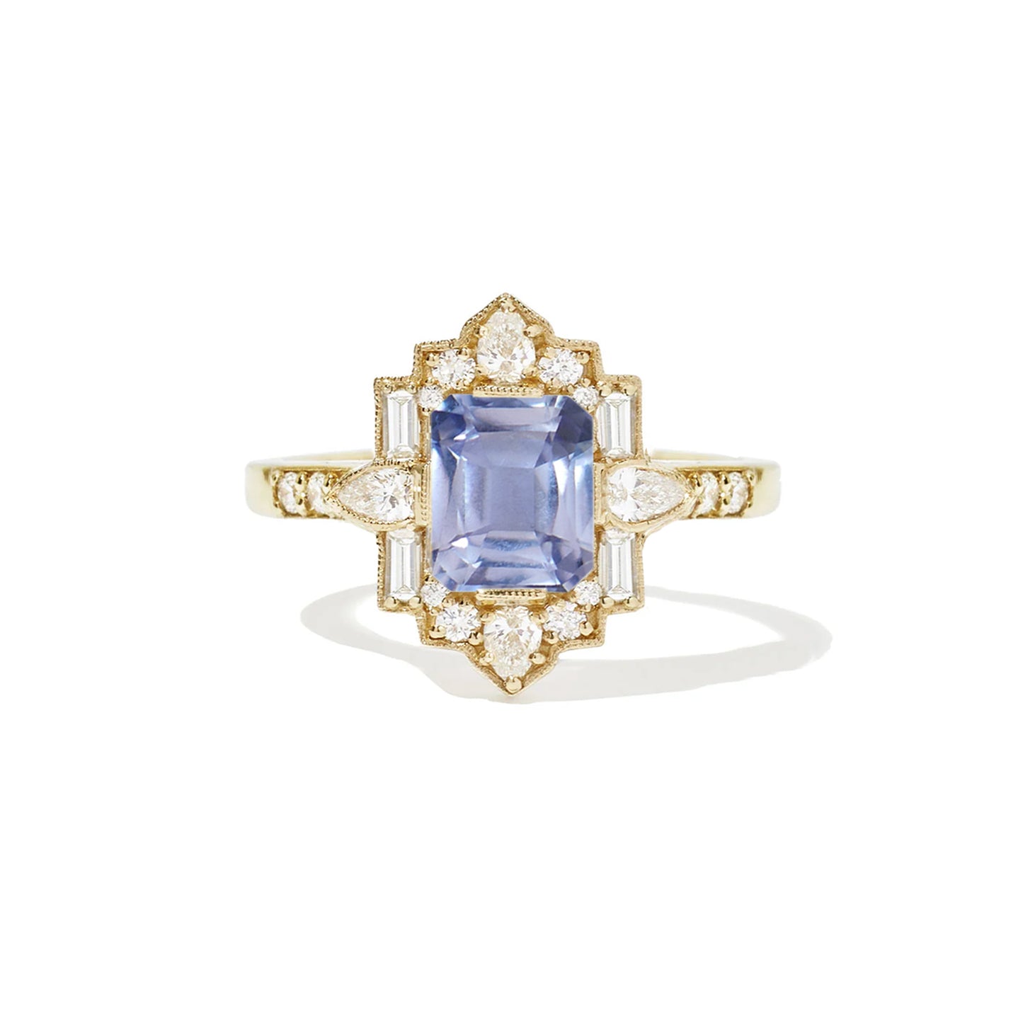 2.33 ctw Antique Cushion Cut Cornflower Blue Sapphire