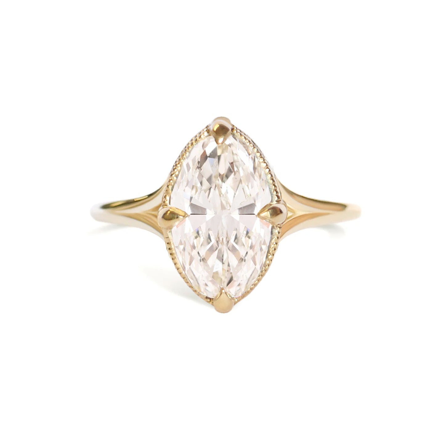 Split Shank Moval Diamond Solitaire