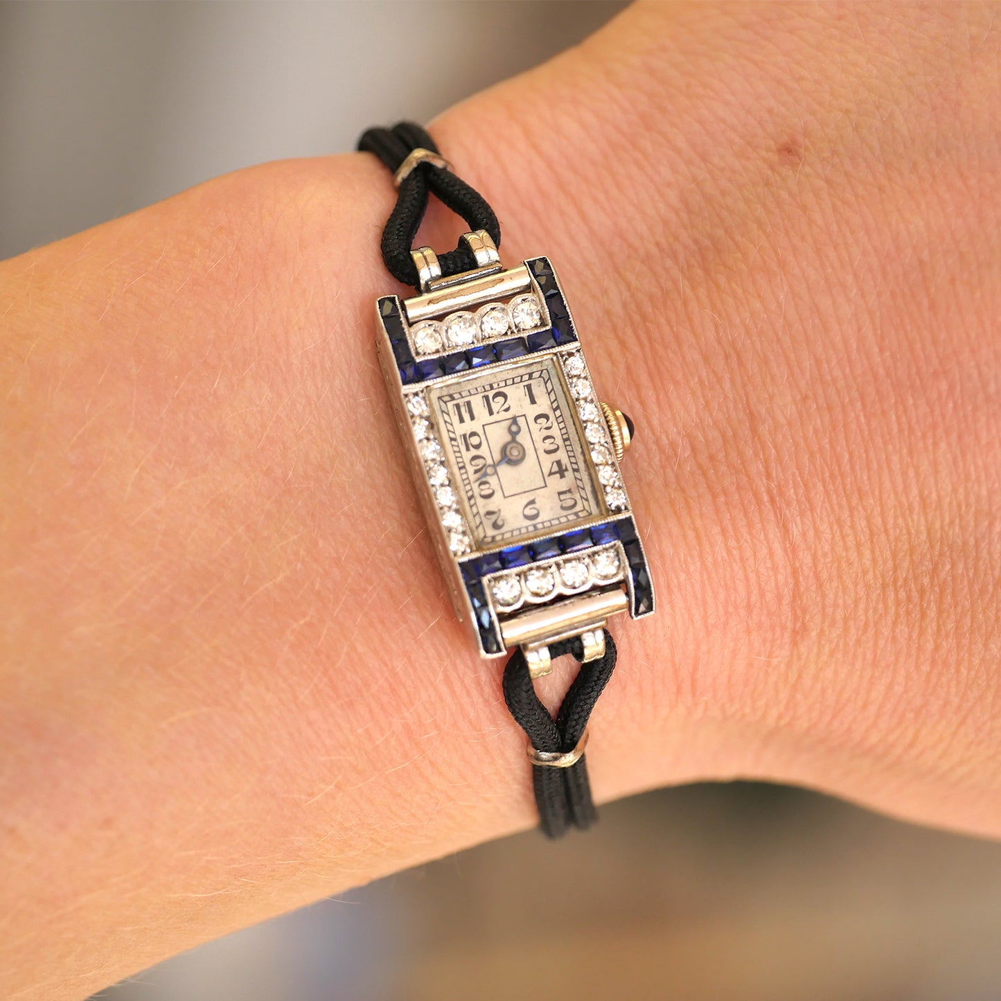 Antique Diamond and Sapphire Watch
