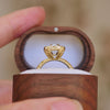 Antique Cushion Cut Diamond Engraved Bubble Ring