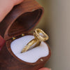 Bi Color Sapphire Engraved Bubble Ring