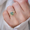 Opalescent Radiant Green Sapphire Solitaire