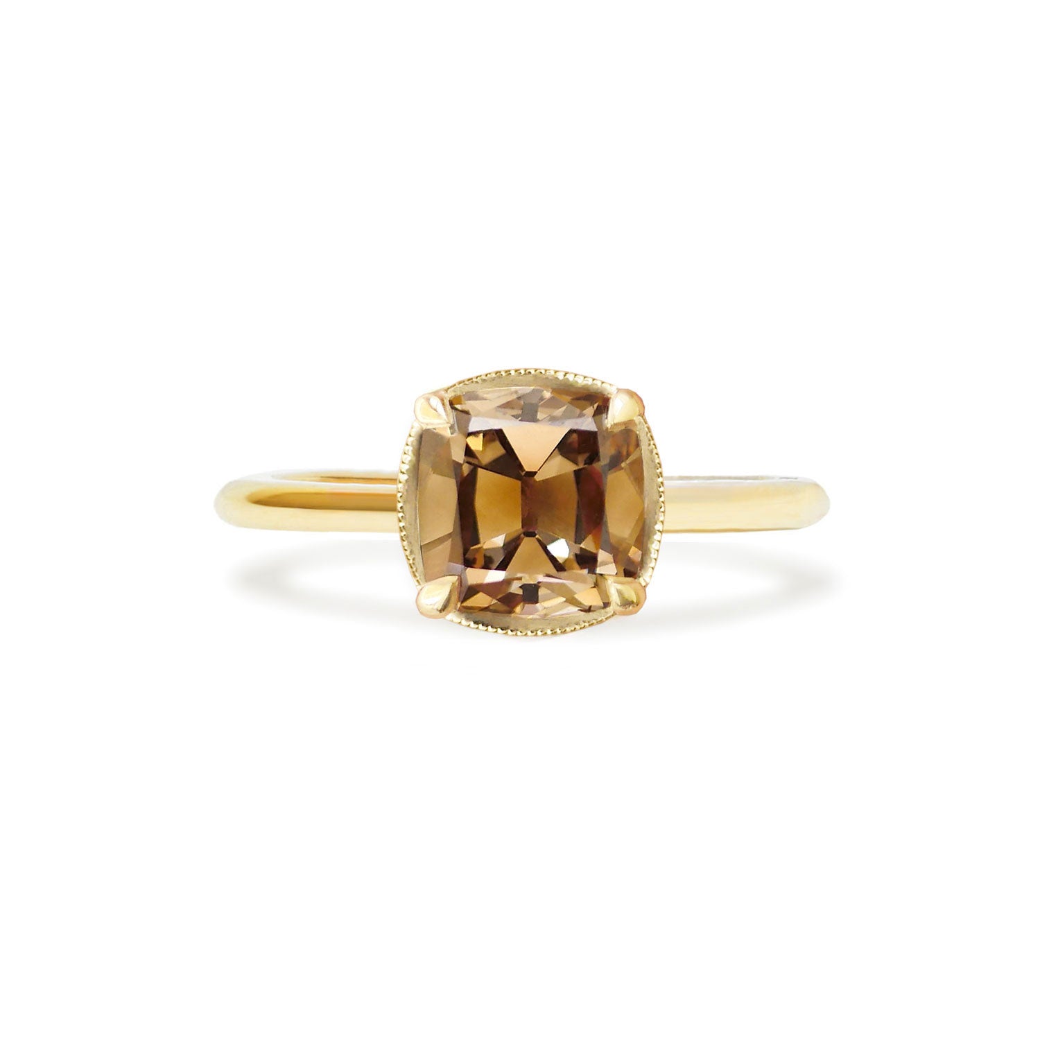 Chocolate Old Mine Cut Diamond Solitaire