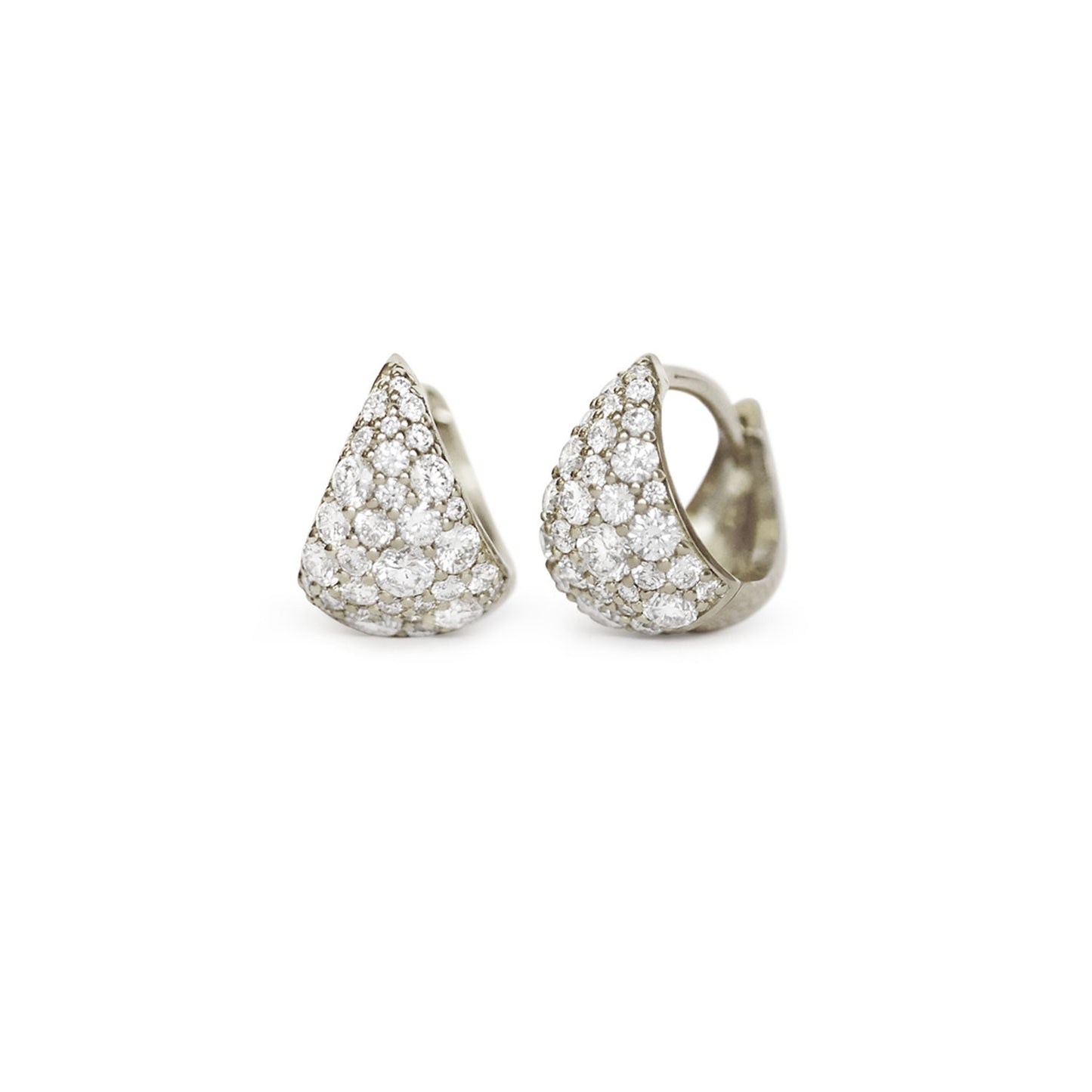 Cobblestone Diamond Mosaic Huggie Earrings