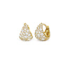 Cobblestone Diamond Mosaic Huggie Earrings