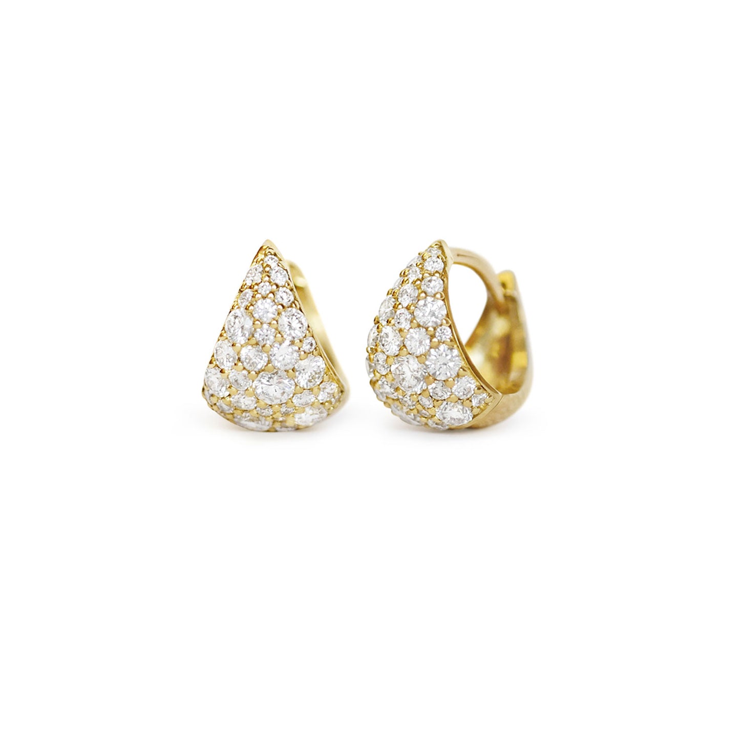 Cobblestone Diamond Mosaic Huggie Earrings