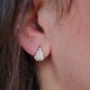 Cobblestone Diamond Mosaic Huggie Earrings