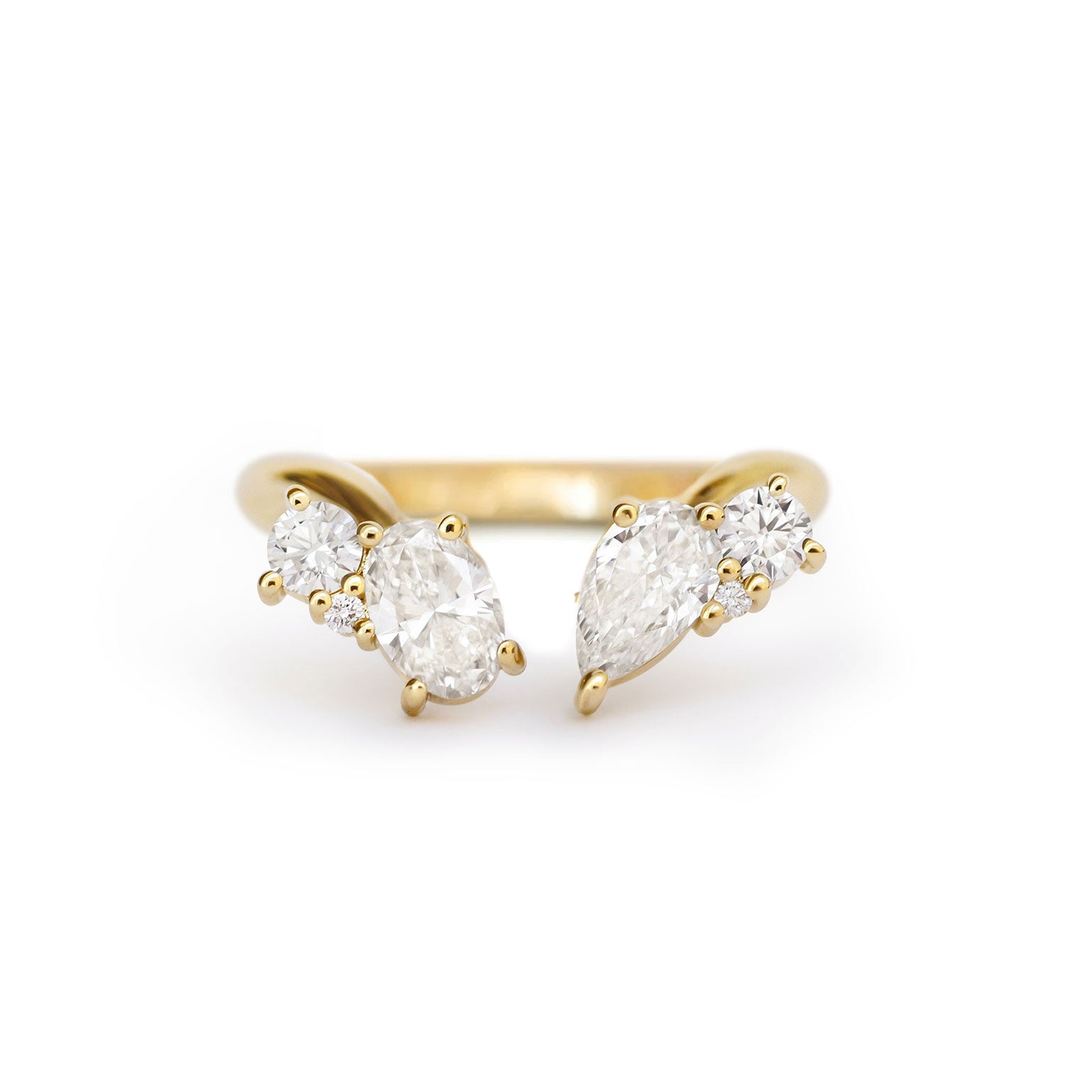 Luxe Oval Mosaic Cuff Ring