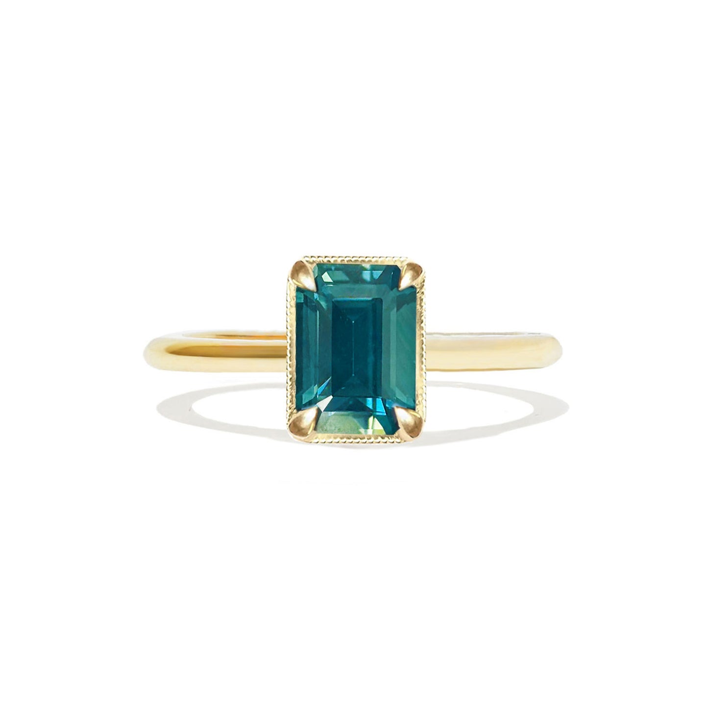 2.02 Emerald Cut Teal Sapphire