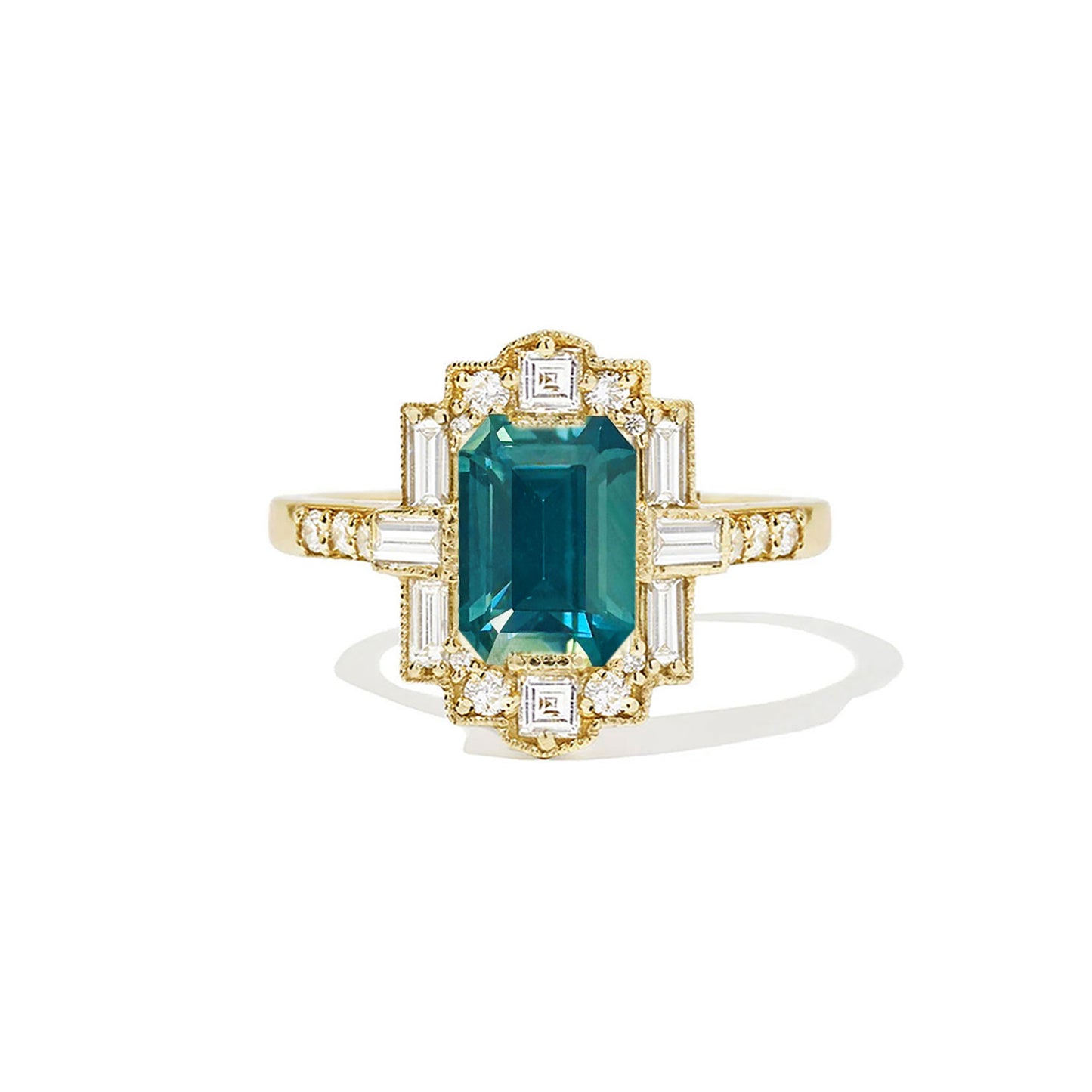 2.02 Emerald Cut Teal Sapphire