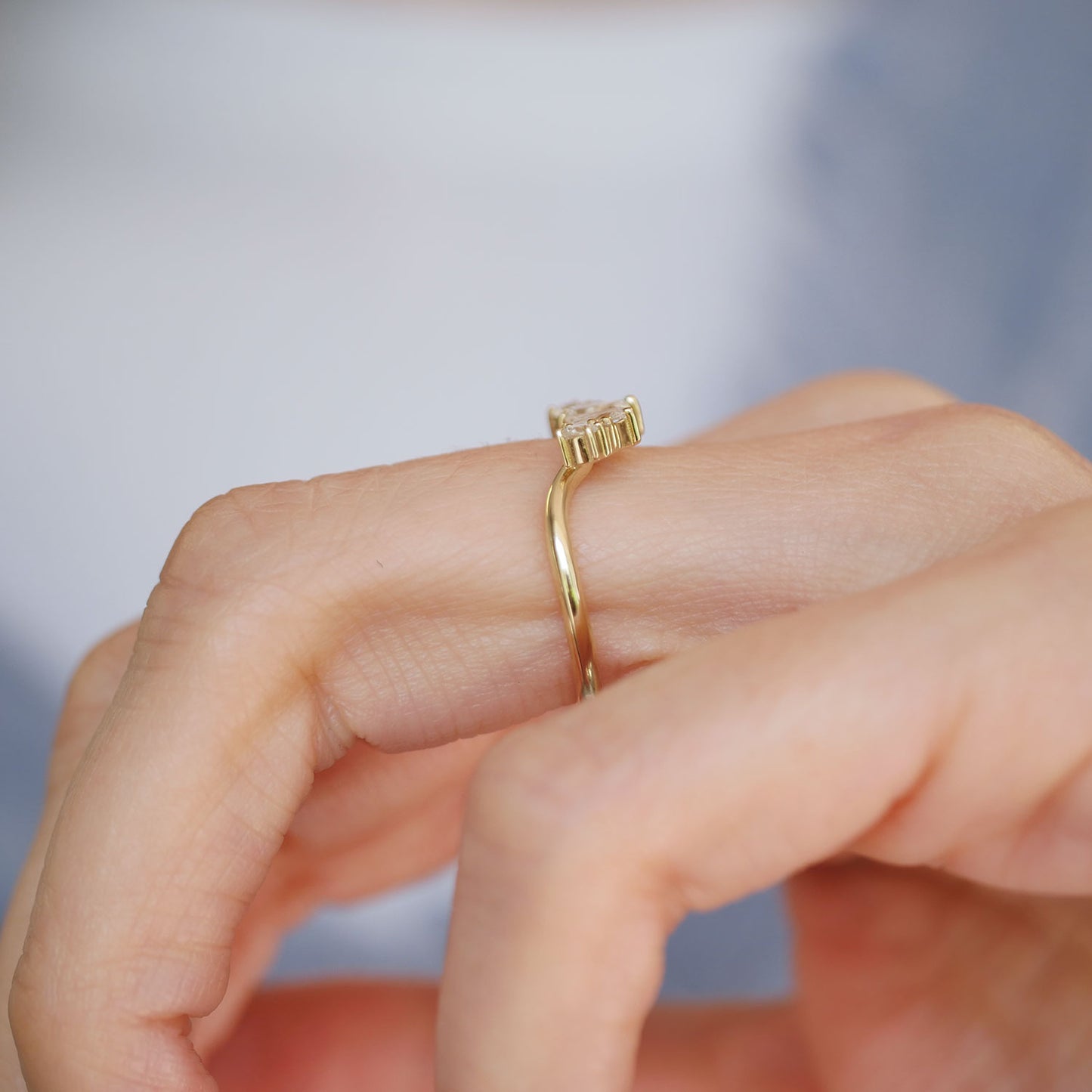 Oval Mosaic Cuff Ring
