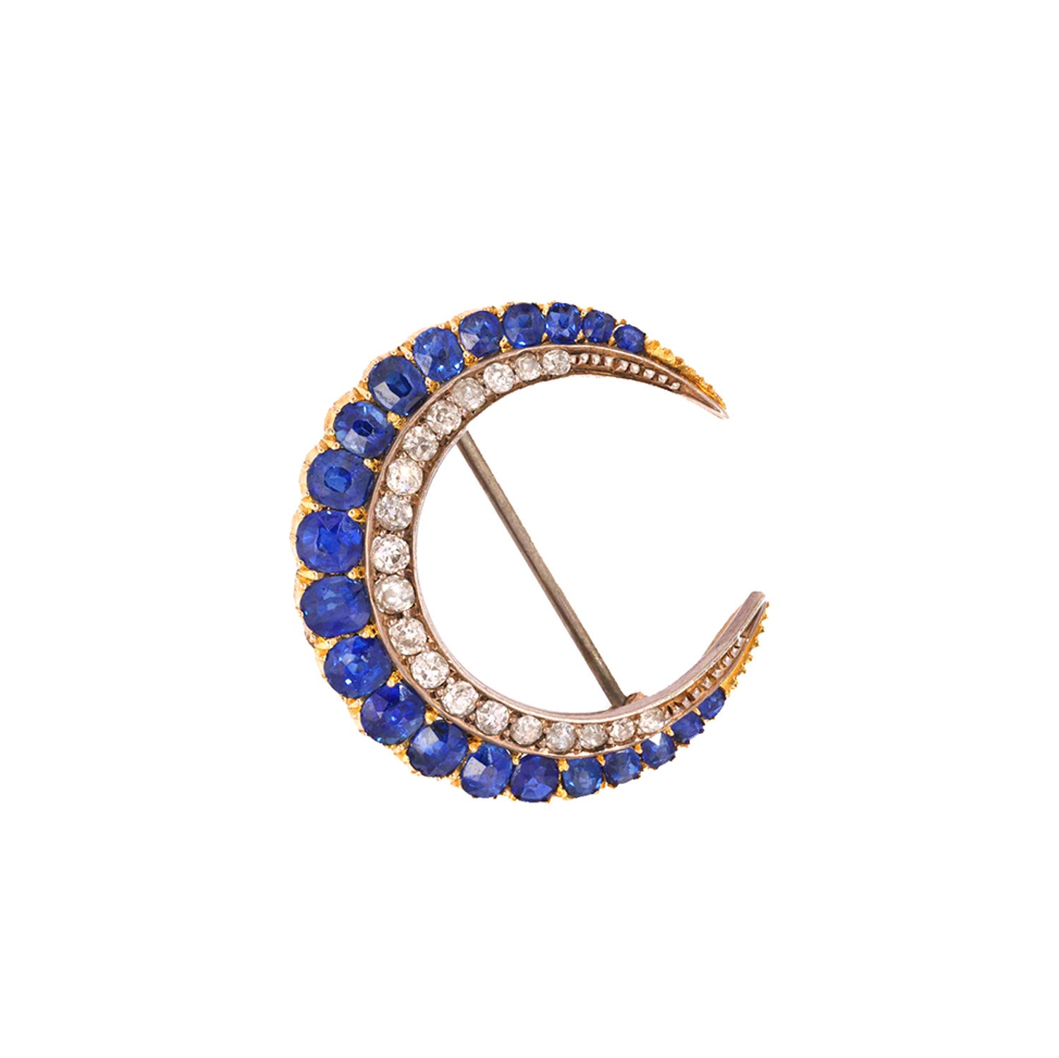 Victorian Crescent Moon Brooch