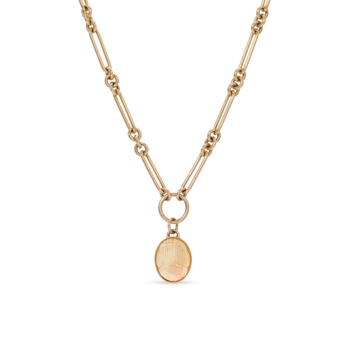 Opal Scarab Necklace