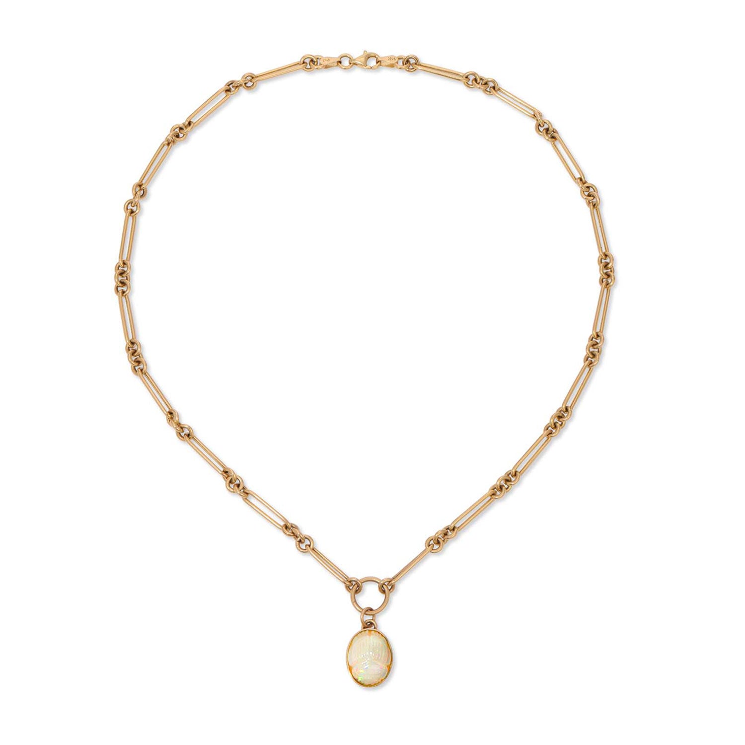 Opal Scarab Necklace