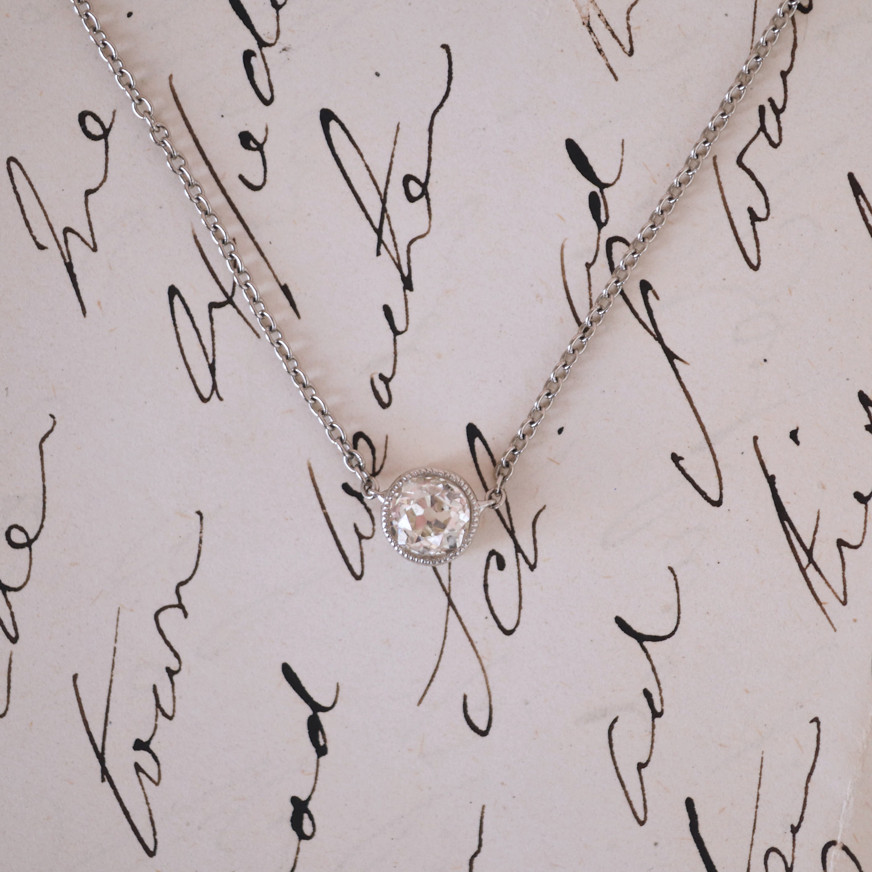 Diamond Bezel Necklace