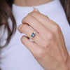 Blue Sapphire Nouveau Ring