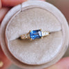 Blue Sapphire Nouveau Ring