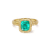 Colombian Emerald Engraved Bubble Ring