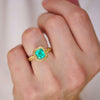 Colombian Emerald Engraved Bubble Ring