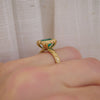 Colombian Emerald Engraved Bubble Ring