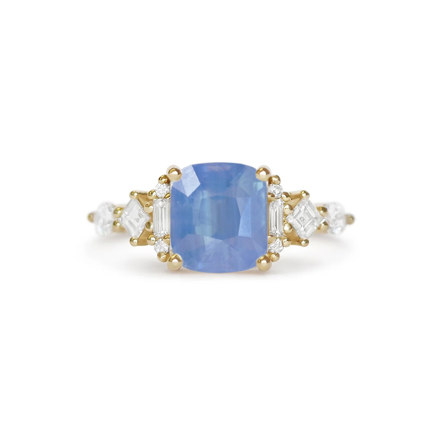 3.15 ctw Cushion Cut Opalescent Ocean Blue Sapphire