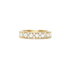 Custom 4mm Carré & Round Milgrain Diamond Mosaic Ring