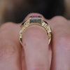 Custom Bezel Amethyst Eternity Band