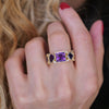 Custom Bezel Amethyst Eternity Band