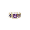 Custom Bezel Amethyst Eternity Band